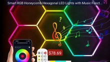 Smart RGB Honeycomb Hexagonal LED Lights with Music Functio... -- Top Pick 2026 | Unbeatable Price!