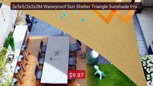 5x5x5/2x2x2M Waterproof Sun Shelter Triangle Sunshade Protection O... -- Best Deal 2026 | Shop Now!