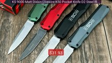 KS 9000 Matt Diskin Livewire K50 Pocket Knife D2 Steel Blade T... -- Best Buy 2026 | Great Quality!
