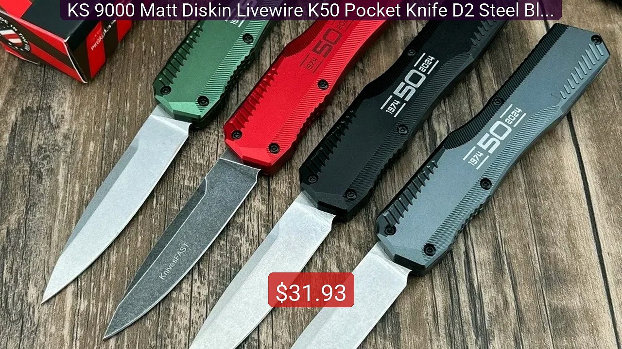 KS 9000 Matt Diskin Livewire K50 Pocket Knife D2 Steel Blade T... -- Best Buy 2026 | Great Quality!
