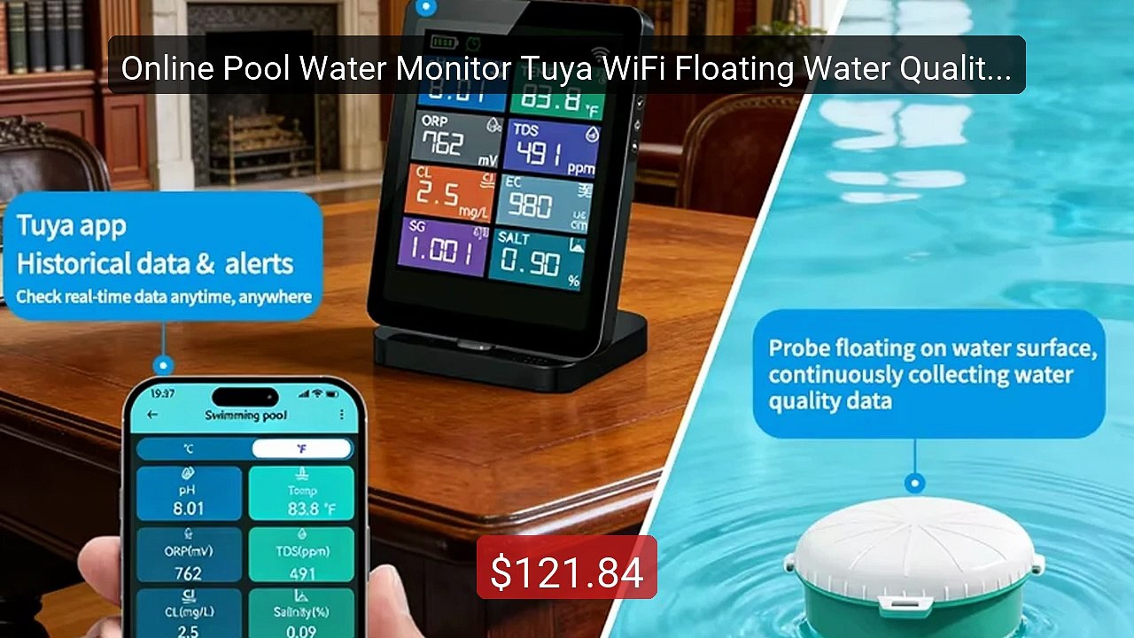 Online Pool Water Monitor Tuya WiFi Floating Water Quality Tes... -- Best Buy 2026 | Great Quality!