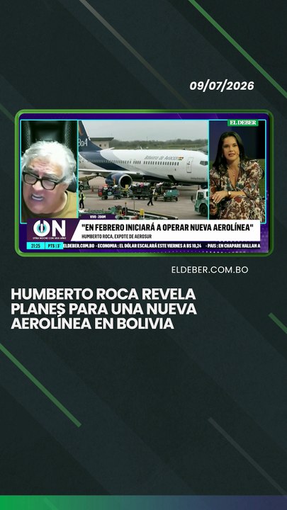 Una nueva propuesta aérea entra en el debate nacional. Humberto Roca, expresidente de AeroSur, adelanta detalles de un proyecto que contempla una nueva aerolínea con operaciones en Bolivia.