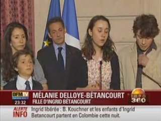 Liberation Ingrid Betancourt : Le discours Nicolas Sarkozy