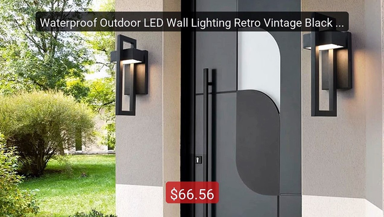 Waterproof Outdoor LED Wall Lighting Retro Vintage Black Color 10W ... -- Top Rated 2026 | Buy Now!