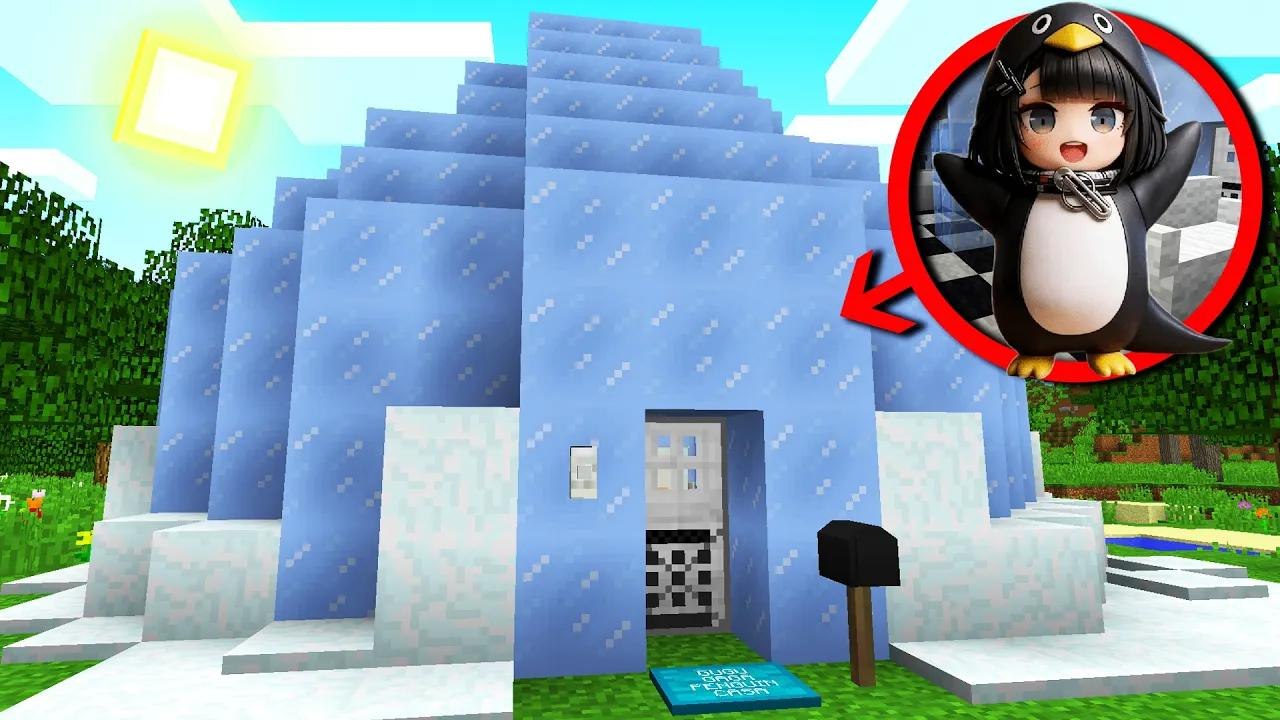 We Built Gugu Gaga Penguin's House in Minecraft!