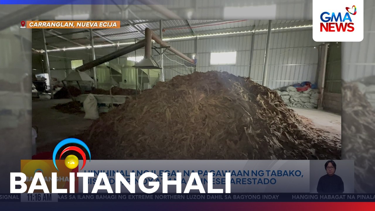 Hinihinalang ilegal na pagawaan ng tabako, bistado; Pinoy at 4 na Chinese, arestado | Balitanghali