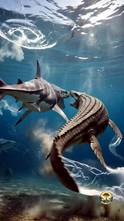 MEGALODON vs MOSASAURUS HOFFMANNII