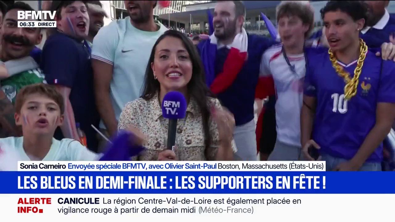 France-Maroc: les supporters fêtent la victoire des Bleus à la sortie du stade de Boston