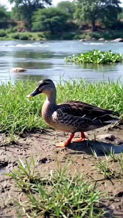 Spot billed duck of India real documentry video