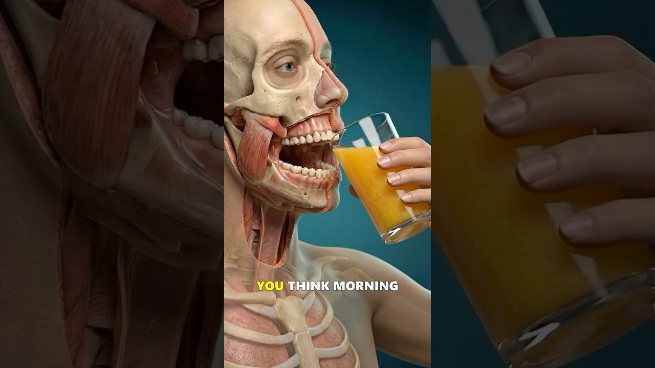Morning Orange Juice… Good or Bad? Here’s What Happens #shorts #humanbody #anatomy