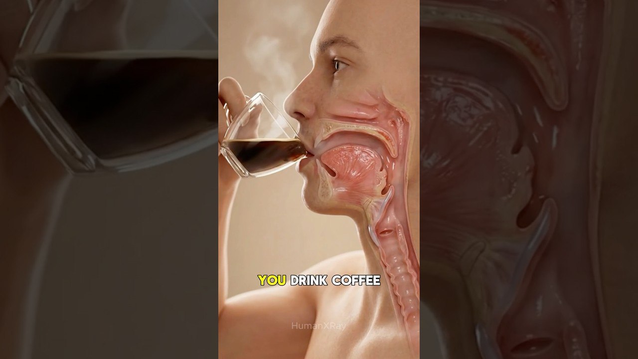 What Happens When You Drink Coffee? (3D Anatomy) #shorts #anatomy #humanbody