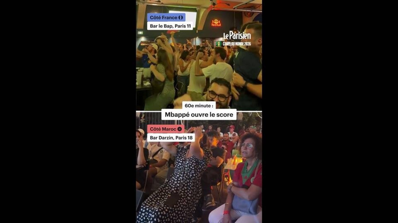 France-Maroc : les 2 buts vécus par les supporters des deux camps