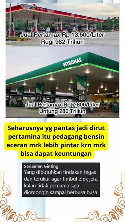 kita bayar kontan kok Pertamina terus merugi ya