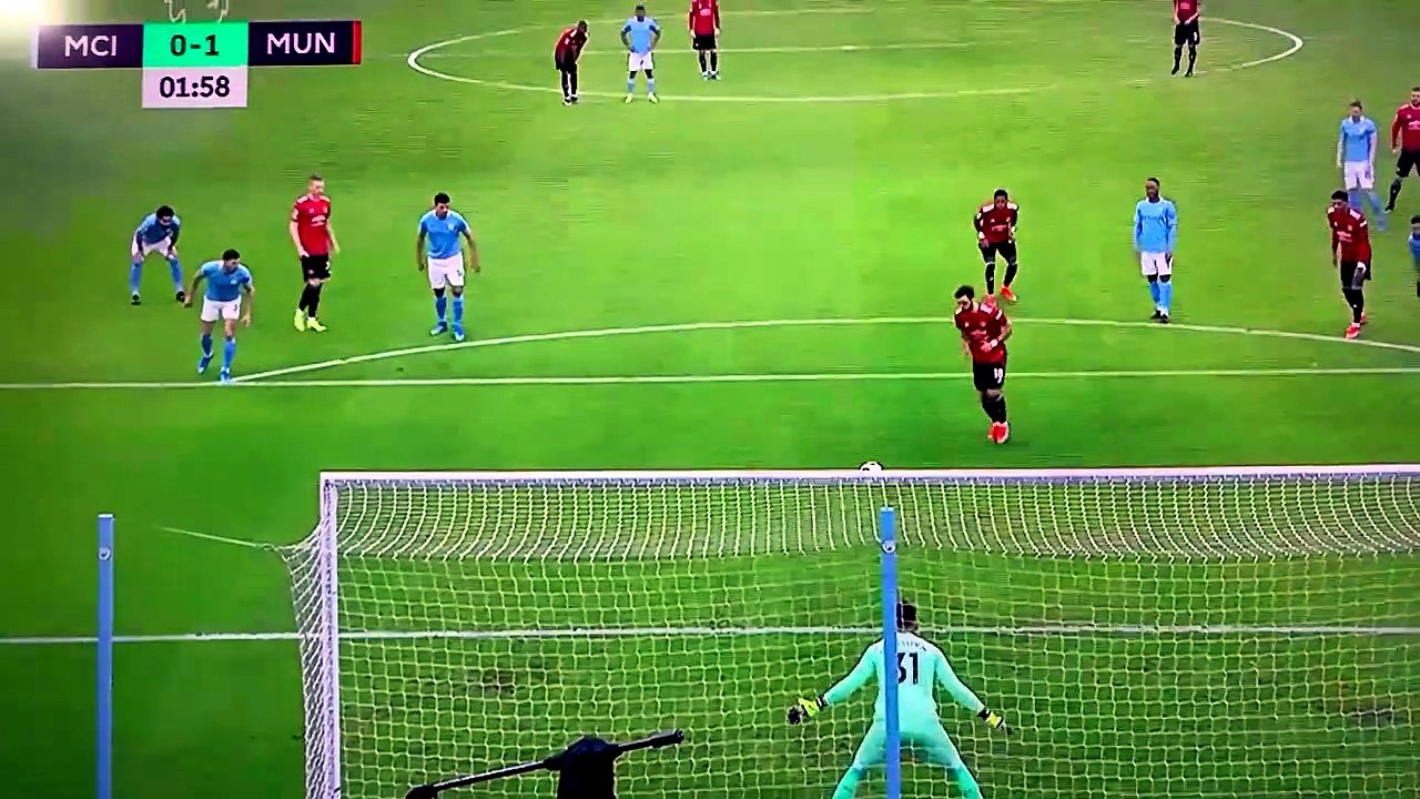 Xem Lại Bàn Thắng mở tỉ số từ Chấm 11 m của Bruno Fernandes trong Trận Derby Manchester gặp Man City