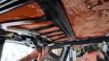 6 Sunroof Cam Tavan Döşeme Değişimi Kumaş Sıkışmış Sünger Erimiş Görülüyor Bülent Usta Telefon 🢃