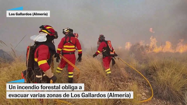 Las imágenes del incendio forestal en Los Gallardos, el más trágico registrado en Andalucía