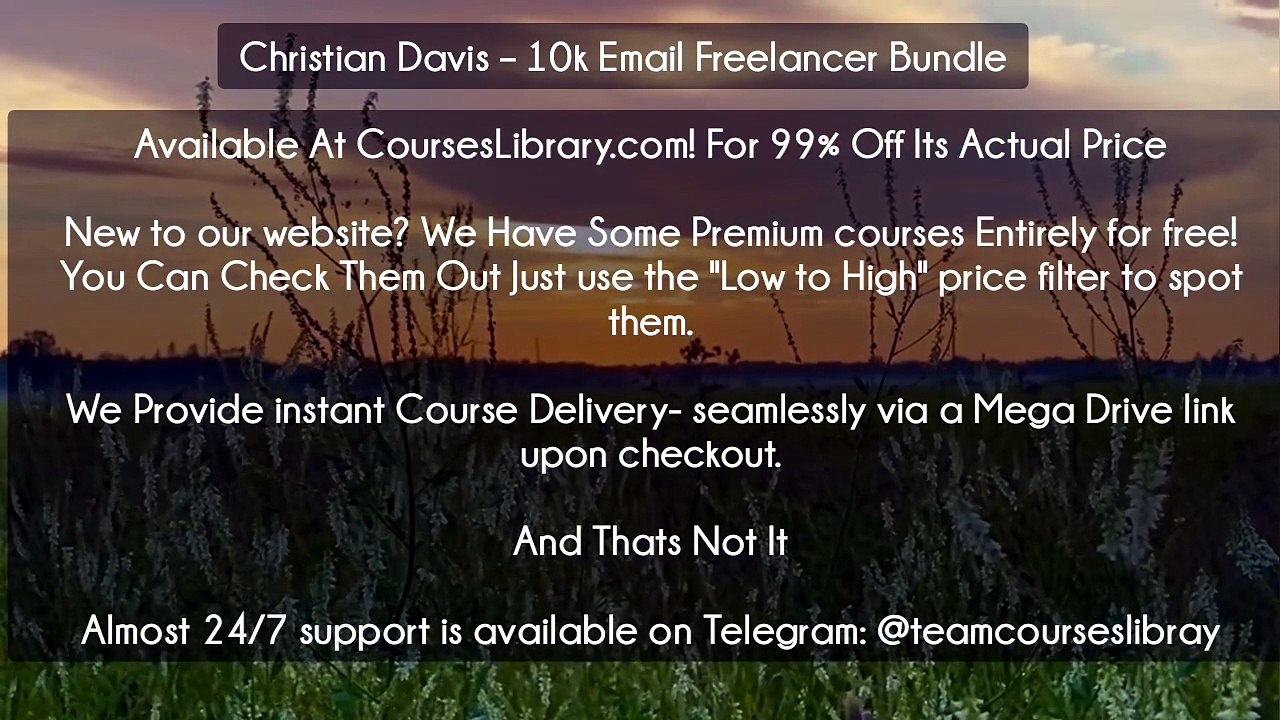 (Courseslibrary.com)Christian Davis – 10k Email...