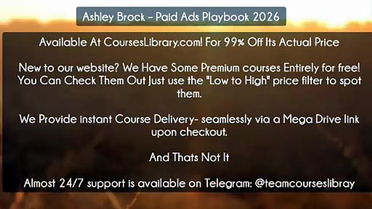 (Courseslibrary.com)Ashley Brock – Paid Ads Playbook 2026
