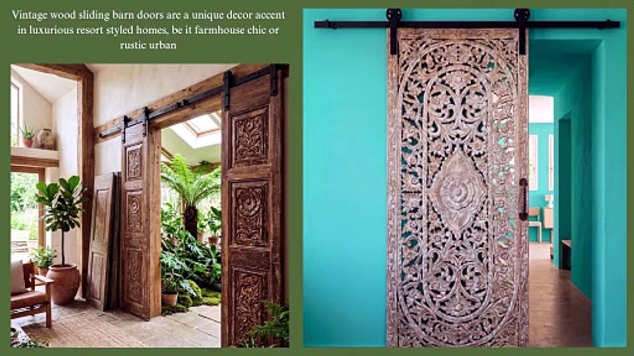 Vintage Carved Doors, Wall Decor Creates an Artistic Vibe