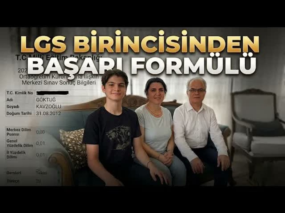 500 tam puanla gelen LGS gururu: Göktuğ Kavzoğlu Türkiye birincileri arasında