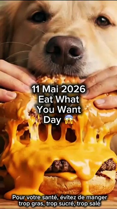 😱 Le 11 mai dans certains Pays, c'est le  Eat What You Want Day , vous en pensez quoi   Et bie.mp4