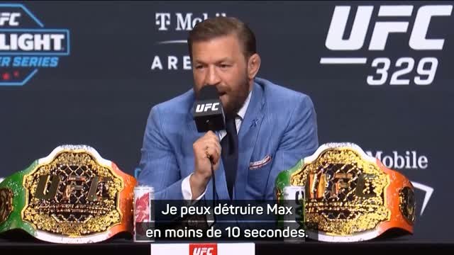 UFC 329 - McGregor : Je peux détruire Max Holloway en moins de 10 secondes