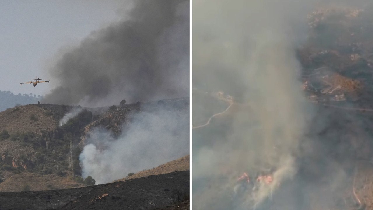 Las imágenes aéreas captadas por la Guardia Civil muestran el impacto del incendio forestal de Los Gallardos