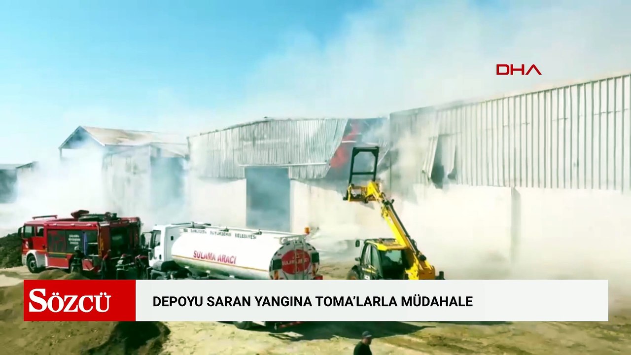 Şanlıurfa'da depo yangınına TOMA'lı müdahale