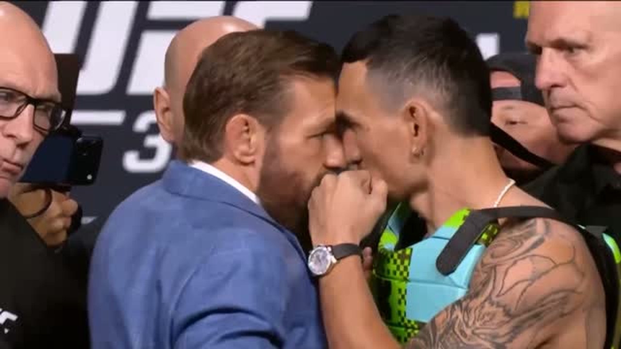 UFC 329 - Le face-à-face très, très chaud entre McGregor et Holloway