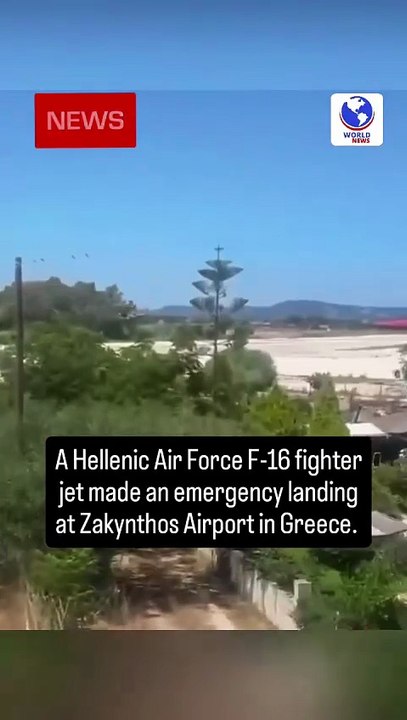 A Hellenic Air Force F-16 fighter jet made an emergency landing