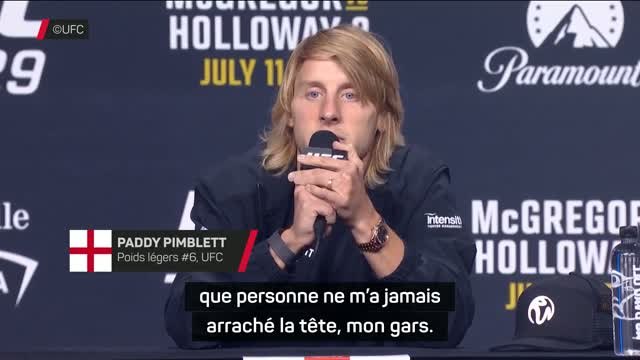 UFC 329 - Pimblett : Personne ne m’a jamais arraché la tête