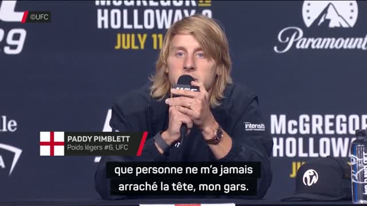 UFC 329 - Pimblett : "Personne ne m’a jamais arraché la tête"