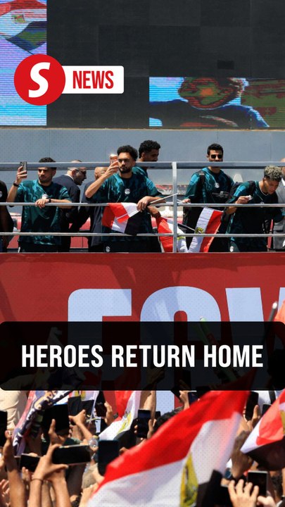 World Cup: Egypt's football heroes get warm welcome upon returning home