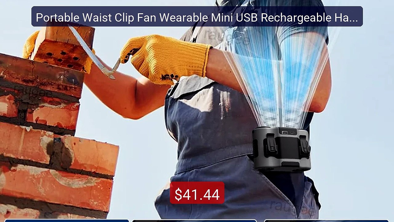 Portable Waist Clip Fan Wearable Mini USB Rechargeable Hanging... -- Best Buy 2026 | Great Quality!