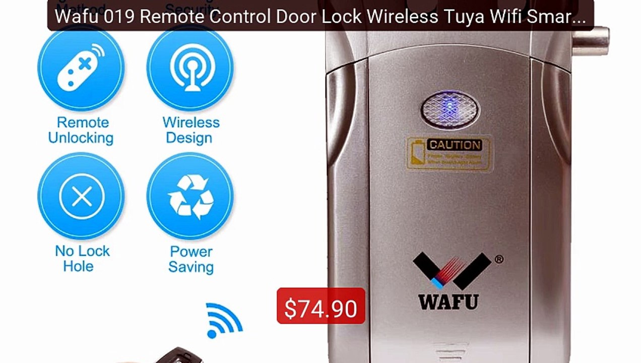 Wafu 019 Remote Control Door Lock Wireless Tuya Wifi Smart ... -- Top Pick 2026 | Unbeatable Price!