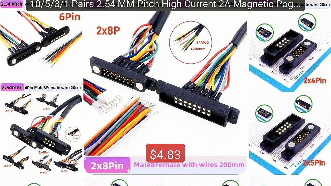 10/5/3/1 Pairs 2.54 MM Pitch High Current 2A Magnetic Pogo Pin... -- Best Buy 2026 | Great Quality!