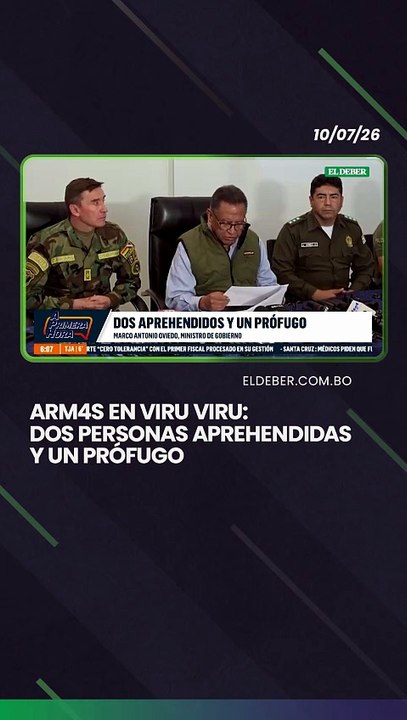 Arm4s en Viru Viru: Dos personas aprehendidas y un prófugo