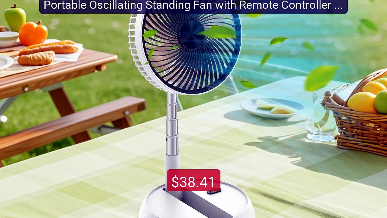 Portable Oscillating Standing Fan with Remote Controller Fo... -- Top Pick 2026 | Unbeatable Price!
