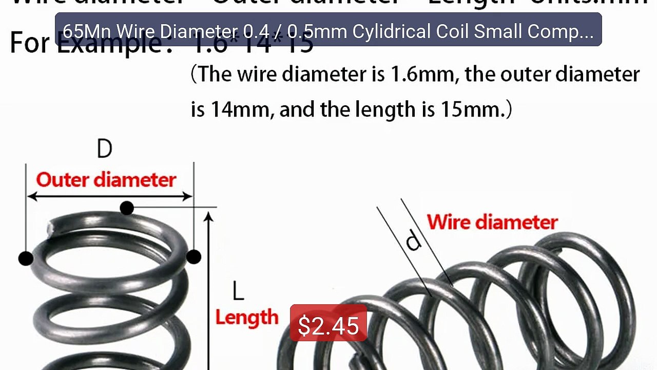 65Mn Wire Diameter 0.4 / 0.5mm Cylidrical Coil Small Compressi... -- Hot Deal 2026 | Limited Offer!