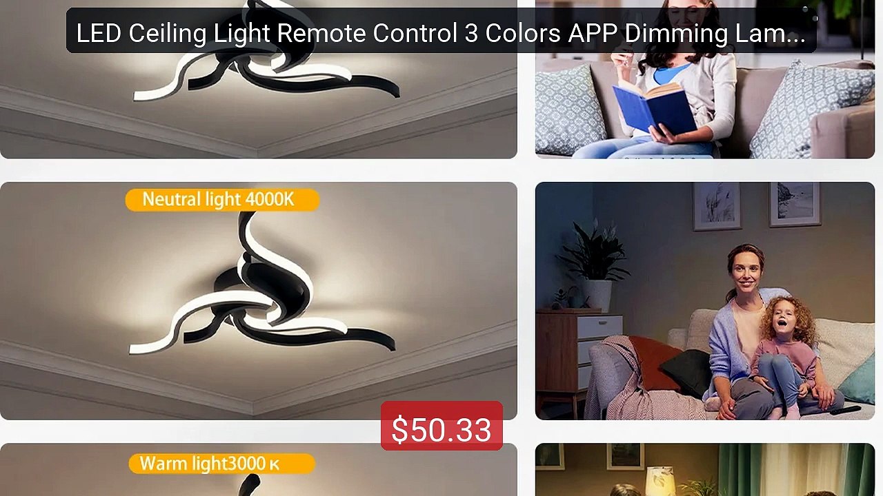 LED Ceiling Light Remote Control 3 Colors APP Dimming Lamp AC ... -- Best Buy 2026 | Great Quality!