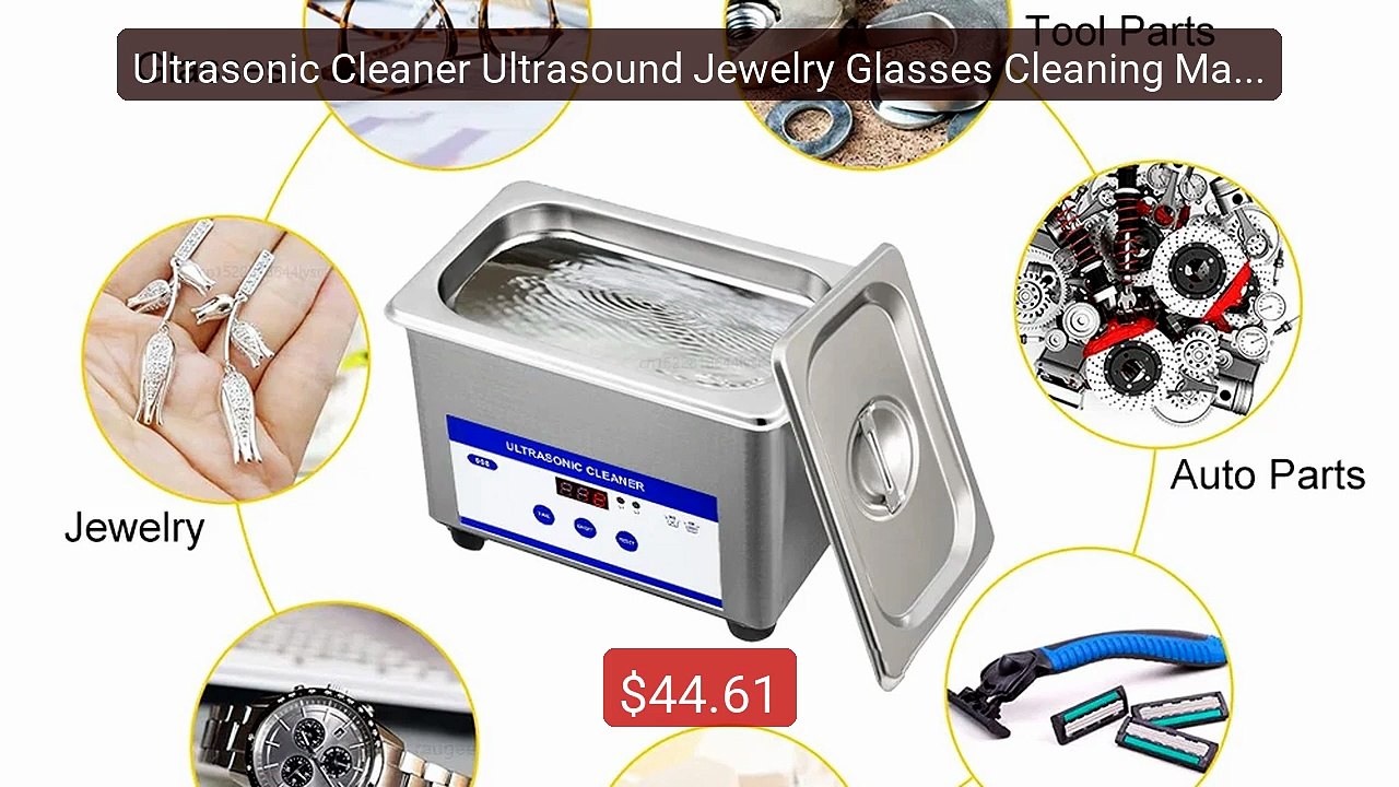 Ultrasonic Cleaner Ultrasound Jewelry Glasses C...