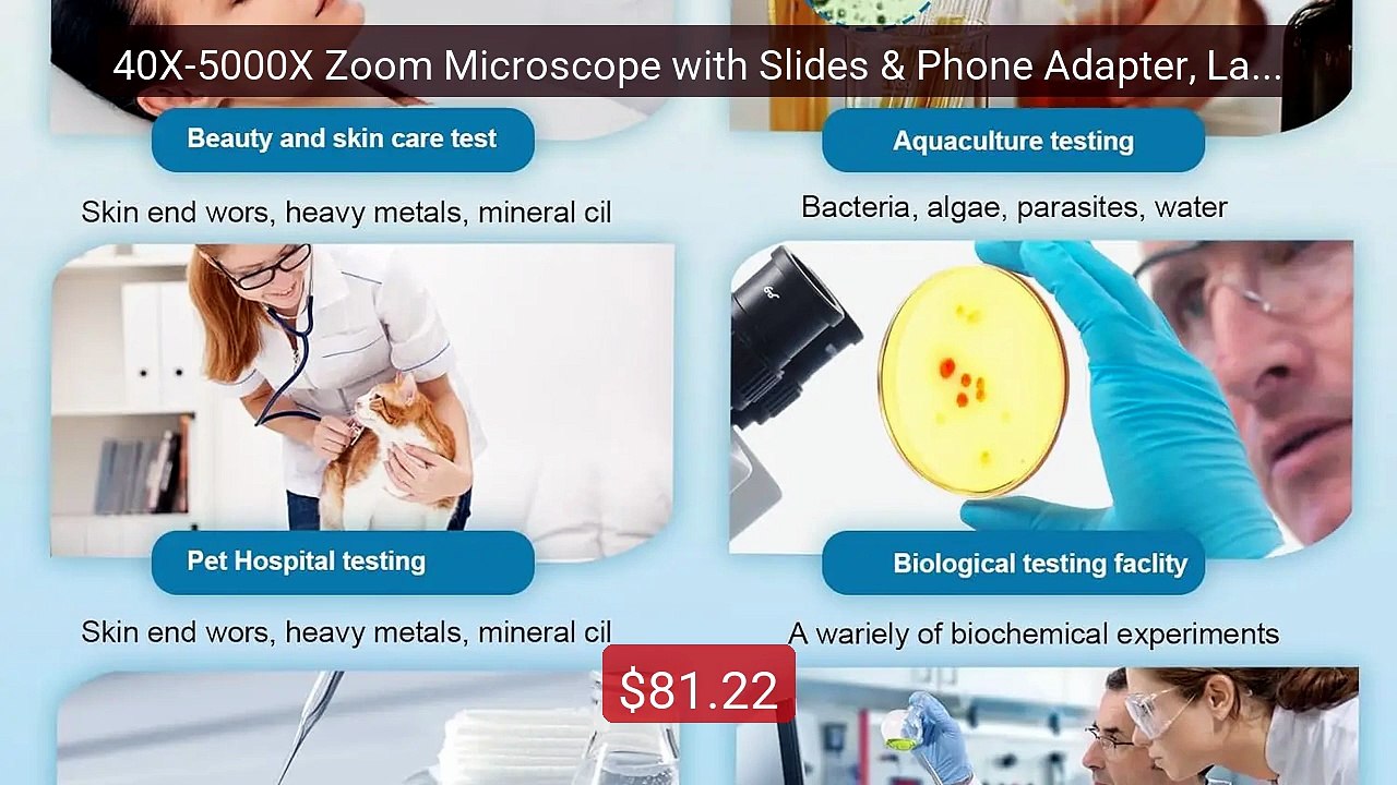 40X-5000X Zoom Microscope with Slides & Phone Adapter, Lab/Sch... -- Hot Deal 2026 | Limited Offer!