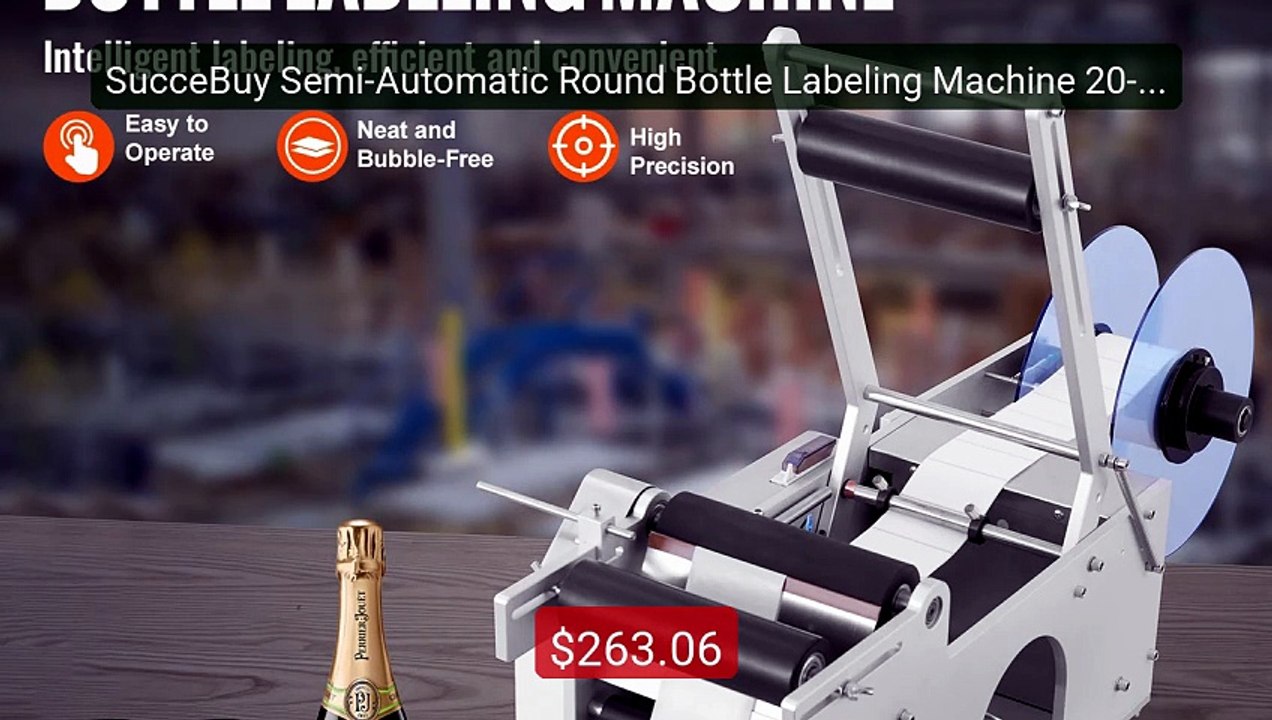 SucceBuy Semi-Automatic Round Bottle Labeling Machine 20-50pc... -- Amazing Value 2026 | Must Have!