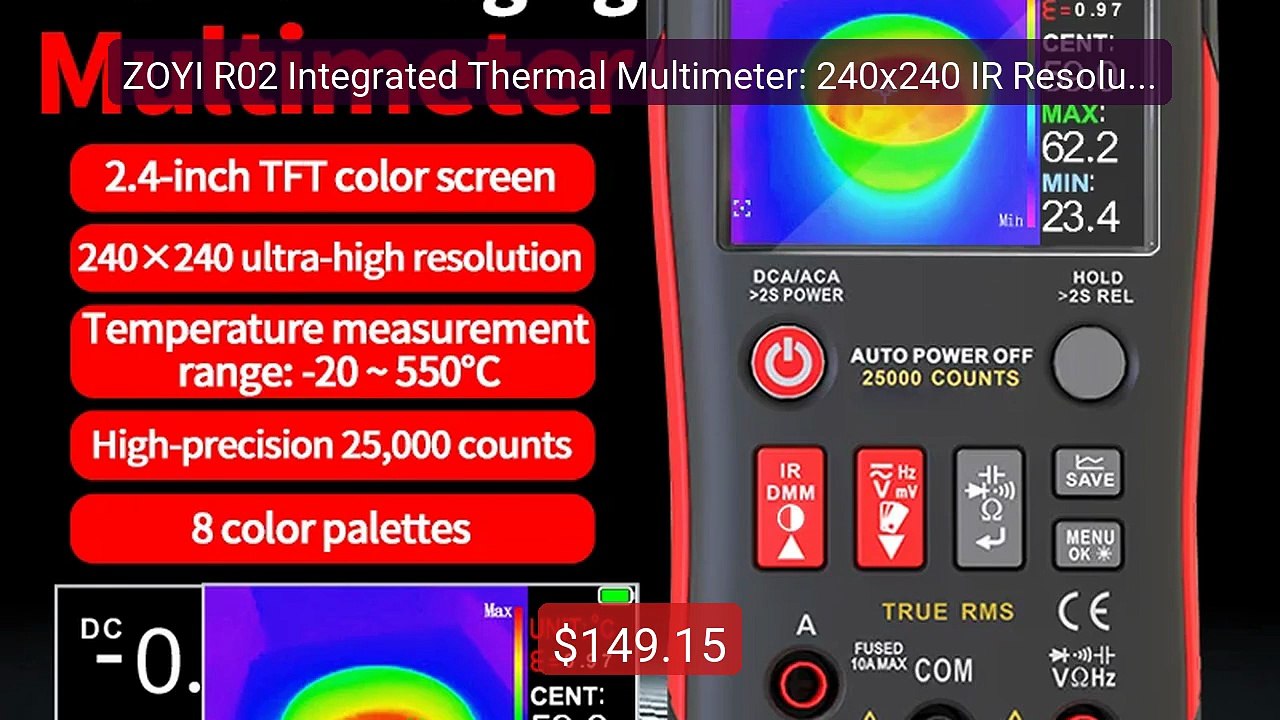 ZOYI R02 Integrated Thermal Multimeter: 240x240 IR Resoluti... -- Top Pick 2026 | Unbeatable Price!