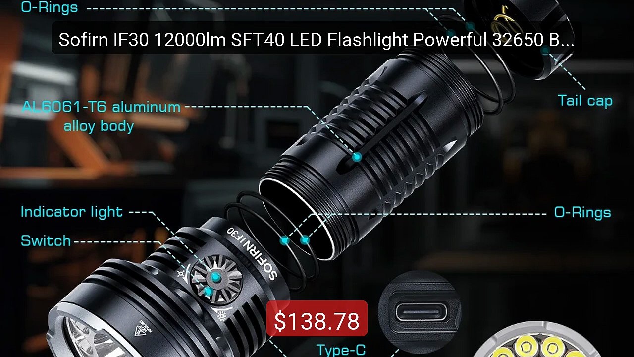 Sofirn IF30 12000lm SFT40 LED Flashlight Powerful 32650 Battery Lan... -- Top Rated 2026 | Buy Now!