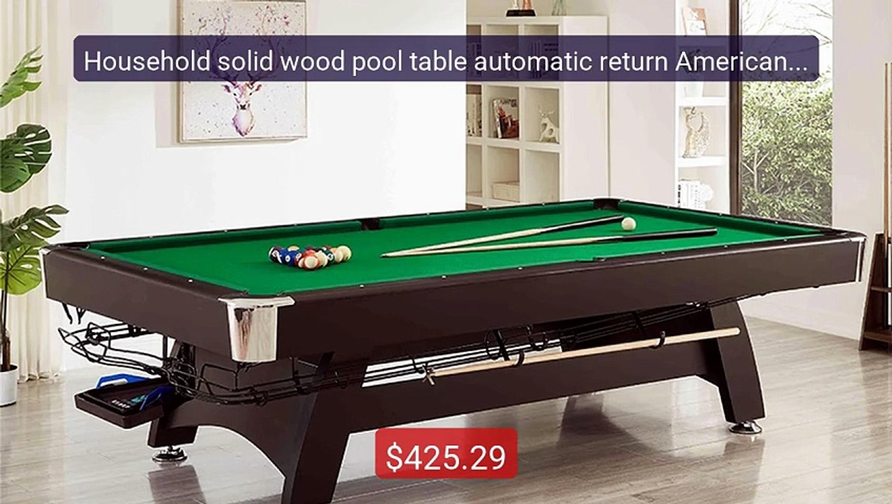 Household solid wood pool table automatic return American blac... -- Best Buy 2026 | Great Quality!
