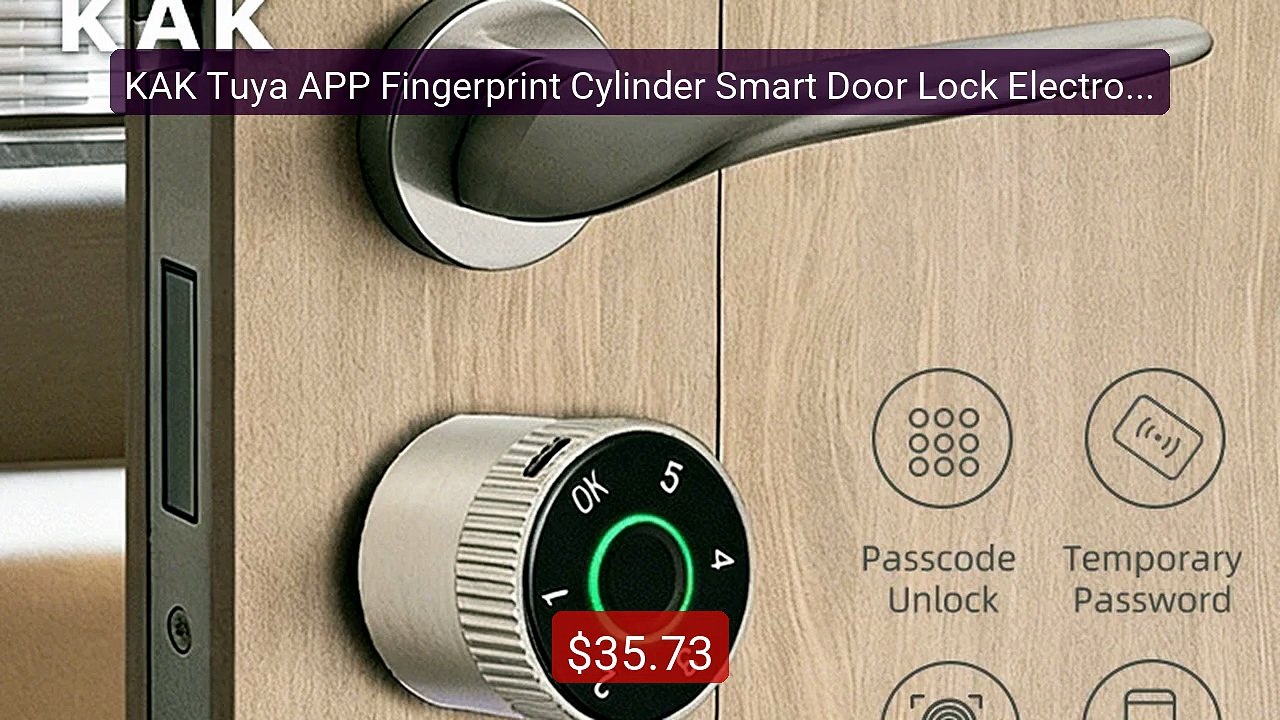 KAK Tuya APP Fingerprint Cylinder Smart Door Lock Electronic ... -- Amazing Value 2026 | Must Have!