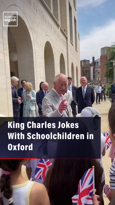 King Charles Jokes With Schoolchildren in Oxford