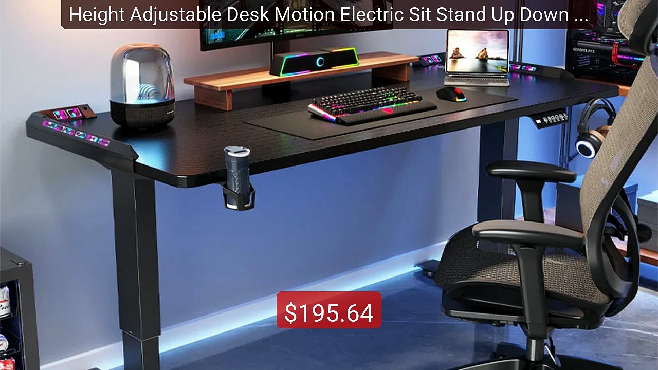 Height Adjustable Desk Motion Electric Sit Stand Up Down Compu... -- Best Buy 2026 | Great Quality!
