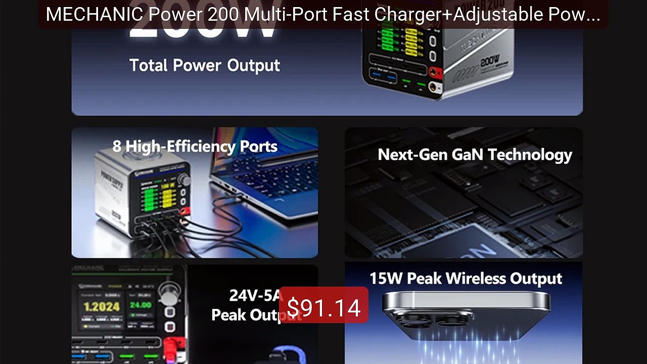MECHANIC Power 200 Multi-Port Fast Charger+Adjustable Power S... -- Amazing Value 2026 | Must Have!